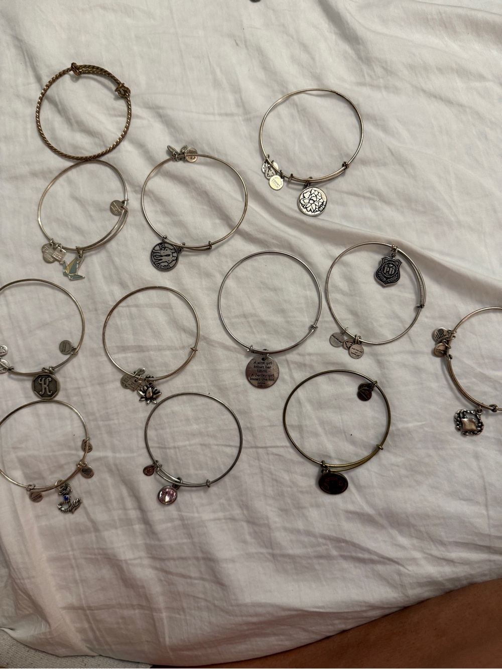 Alex and Ani Multi-Charms Silver-Tone Bangle Bracelet Collection